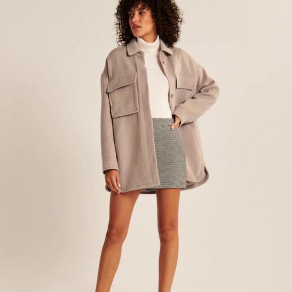 Abercrombie & Fitch Jackets & Blazers - New Abercrombie & Fitch Oversized Cozy Shirt Jacket Size Small